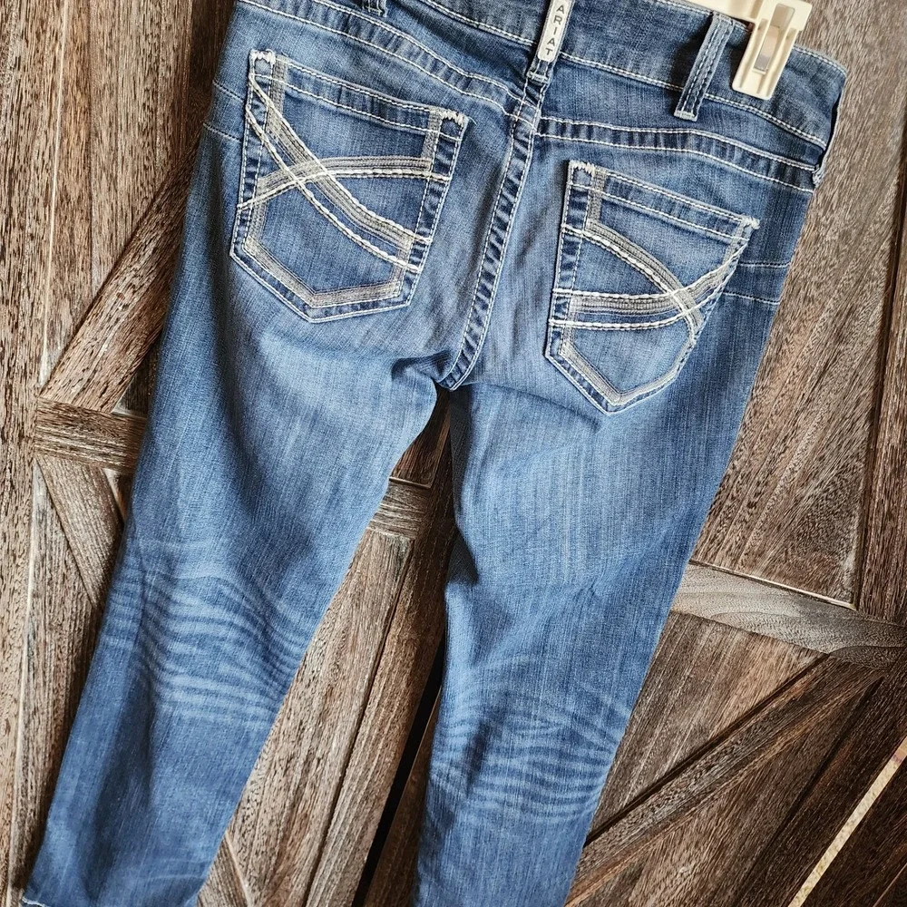 Ariat Jeans‎ Women's Size 31R x 32 REAL Denim Dresden Mid Rise Stretch Straight - Picture 6 of 10